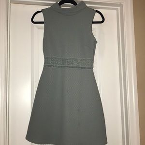 Light blue sleeveless dress with cutouts